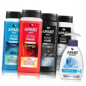   Apart Muški Gel za Tuširanje 3u1 Gel za Intimnu Higijenu MIX Set 4+1
