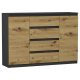  Mobene Moderna komoda 140 x 40 x 98 cm antracit mat