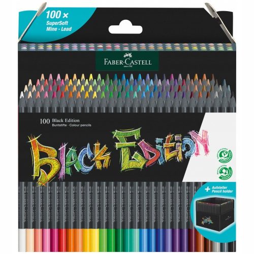 Faber-Castell set olovaka bojica Black Edition, 100 komada