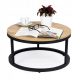 Stol za kavu ModernHome 1955 okrugli 60 x 60 x 31,5 cm bež nijanse