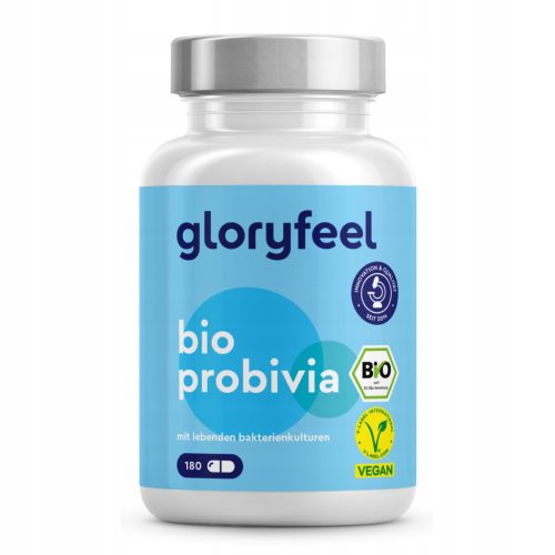 Visokodozirani organski probiotički kapsuli Gloryfeel - 180 kapsula, 100% veganski