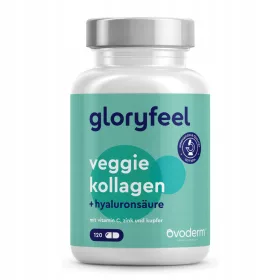   Wegetariańskie Kapsułki z Kolagenem i Kwasem Hialuronowym Gloryfeel