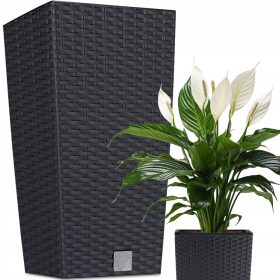  Deco4Home saksija 26 cm x 26 x 50 cm, antracit plastika