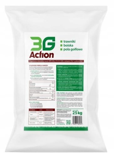3G AKCIJA BIOGARDENA ORGANSKO-MINERALNO GNOJIVO ZA TRAVNJAK 25KG