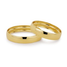 VJENČANO PRSTENJE ZLATNO 9 KARAT 4 MM PAR