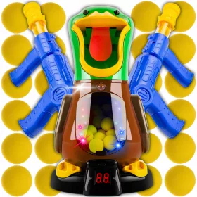    HUNGRY DUCK GAĐANJE U METE ZA DIJETE 2x PIŠTOLJA 48 LOPTI 2