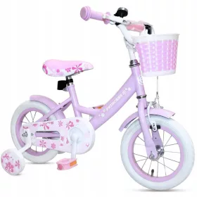 Bicikl za djecu Enero PRINCESS 12", Bijela, Ljubičasta