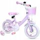 Bicikl za djecu Enero PRINCESS 12", Bijela, Ljubičasta