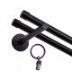  DVUPNA KARNIŠA 160cm, 19mm+19mm CRNO BIJELA SREBRNA MODERNA SMART
