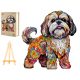  VELIKA DRVENA SLAGALICA 260 DIJELA SHIH TZU U DRVENOJ KUTIJI