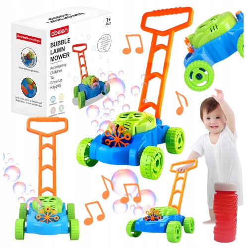 Bubamara dječja kosilica za mjehuriće sapuna Sound Pusher Veliki Set + Tekućina