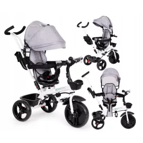  Ecotoys YM-BT-2 GREY tricikl bicikl bijela, crna, siva