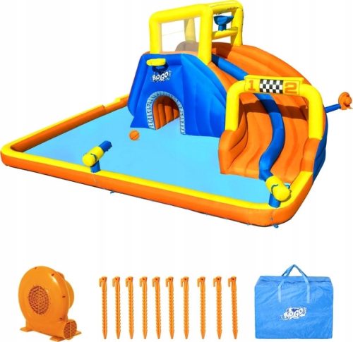 BOUNTY CASTLE VODENI DVORAC S DVOSTRUKIM TOBOGANOM