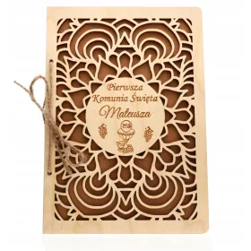    Drvena ažur čestitka Suvenir Prve pričesti + PERSONALIZACIJA