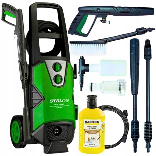 MYJKA CIŚNIENIOWA STALCO PRO 250 BAR MOCNA ZESTAW PŁYN KARCHER SAMOSSĄCA