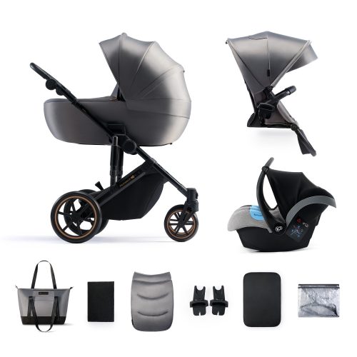 Kinderkraft Prime 2 Dječja Kolica 3u1 Siva