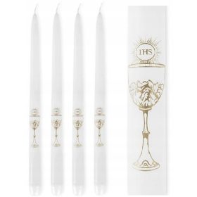 Komunijalne svijeće Bijele Svijeće Komunije 29cm 4 kom.