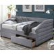 Krevet NADIA VELVET 120x200 Tapeciran - Sivi NADIAV120SZ SIGNAL