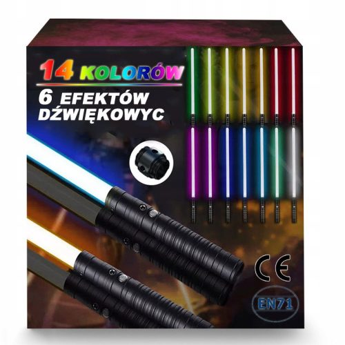 SVJETLOSNI MAČ STAR WARS 2U1 SA 14 BOJA METALNI UCHVAT