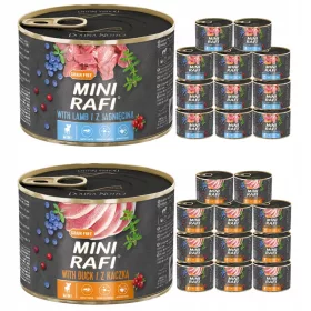  24x Rafi Mini mokra hrana za pse Mix of Flavors 185g
