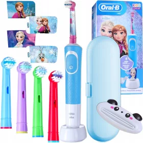    Oral-B Vitality 100 Kids Frozen električna četkica za zube plava + 3 ostala proizvoda