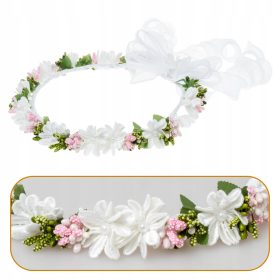 Vjenčić za Prvu Pričest s Kokardom i Perlama