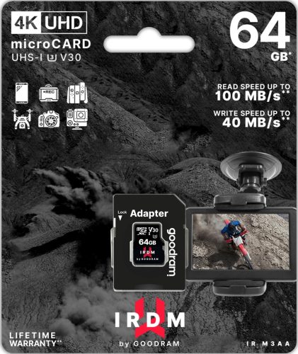 KVALITETNA MEMORIJSKA KARTICA GOODRAM IRDM 64GB MICROSD + ADAPTER