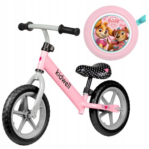  Kidwell Rebel Balance Bike 12" Pink + mehaničko zvono Nickelodeon PAW PATROL Girls 55 mm