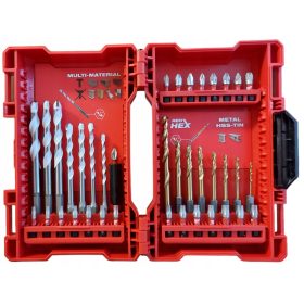    Milwaukee set svrdla i nastavaka 4932479854 39 komada crveni