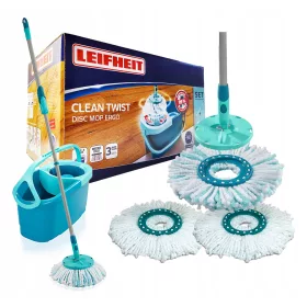   Clean Twist Ergo Mop Set with 3 Attachments - Effortless Cleaning Solution for Every Home