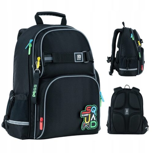 PLECAK ZA DJEČAKE ZA ŠKOLU | KITE K24-702M-3 | CRNI ZMAJ