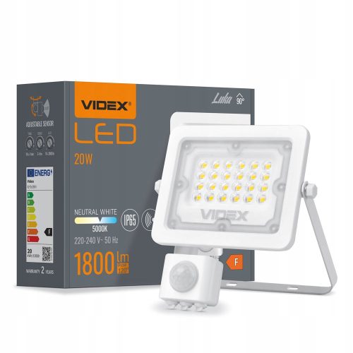 Bijeli LED reflektor sa senzorom pokreta 20W 5000K 1800lm
