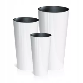    Prosperplast teglica za cvijeće 25 cm x 25 x 47 cm promjer 25 cm plastična bijela + 2 druga proizvoda