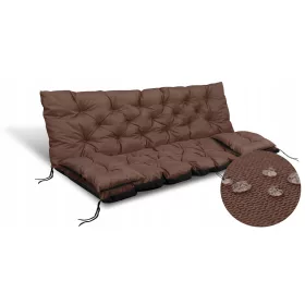    Garnitura vrtnih jastuka 180x60x50 cm za klupu za ljuljanje Vodootporna smeđa
