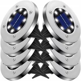 MAXSELL ugradna solarna svjetiljka srebrna 12,6 cm 8 kom.