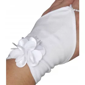 Rukavice za Prvu Pričest s 3D cvijetom