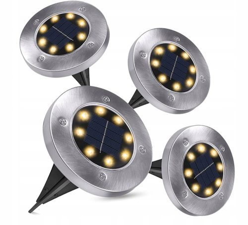  Solarna lampa, srebrna, 13,5 cm, 4 kom.