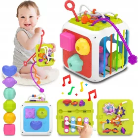   Edukativna kocka Montessori sorter 7u1 za razvoj senzornih sposobnosti