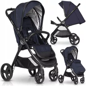   Lagano Kretanje Elegantnih Dječjih Kolica sa Velikim Kotačima, Jastukom i 4x Podešavanjem + Foliom