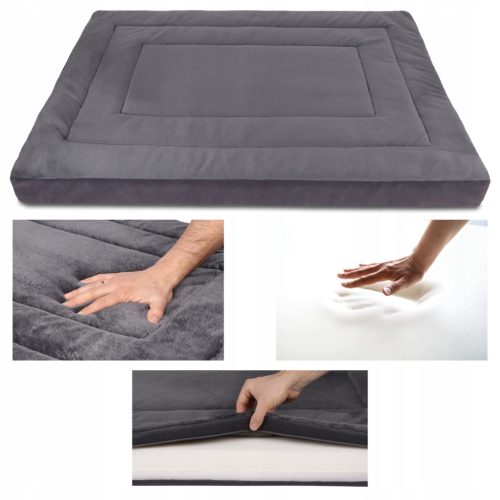 Orthopedic Memory Foam Dog Bed, Grey Shades, 130 cm x 90 cm