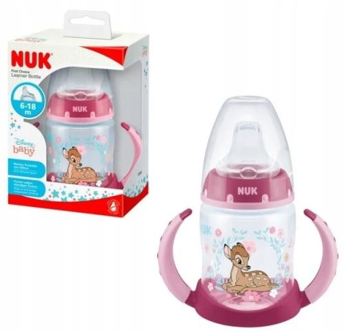 NUK Butelka First Choice 150 ml Disney Bambi Uchwytem i Wskaźnikiem Temperatury