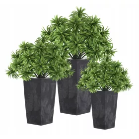    Prosperplast saksija 24 cm x 24 x 44,9 cm promjer 24 cm plastične nijanse sive i srebrne + 2 druga proizvoda