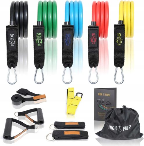  SET OD 5 TRAKA ZA OTPOR ZA DEBLJINU, NOGE, RUKE FITNESS TRENING ZA RUKE