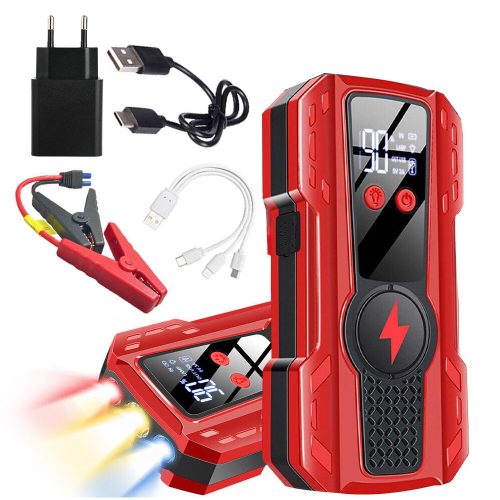 KICK-STARTER AUTOMOBILA POJAČIVAČ AKUMULATORA PRIJENOSNI POWERBANK SA LCD EKRANOM 12V