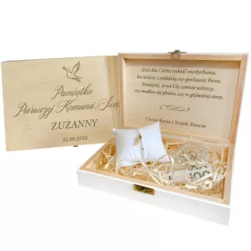    POKLON KUTIJA ZA PRIČEST, KRŠTENJE, NOVAC, GRAVIRANI NAKIT