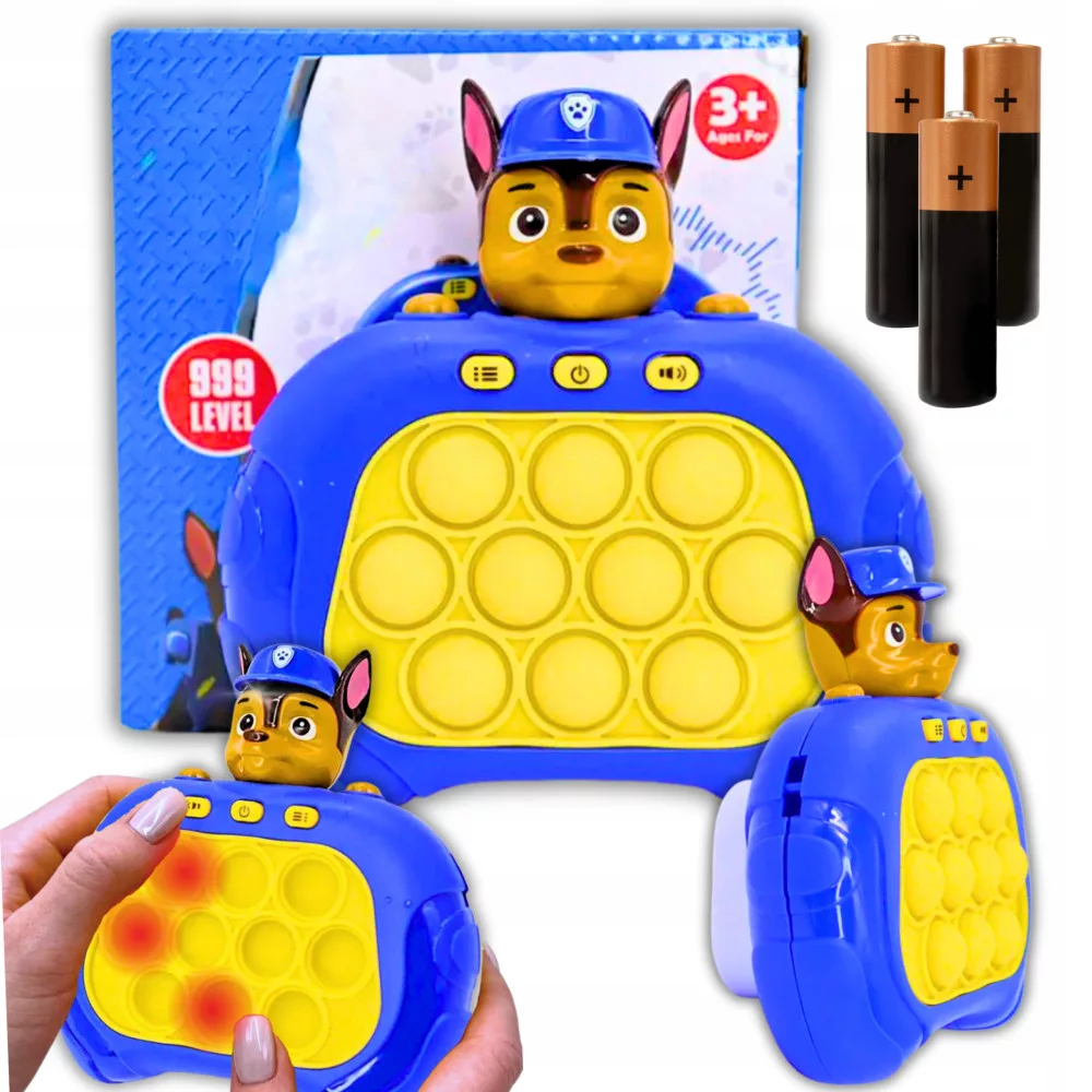 Antistresna arkadna igra Click Blue With Dog PopIt+3 baterij