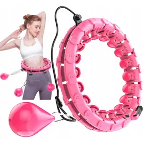Hula obruč s utezima za mršavljenje Nela-Styl 50 cm roza