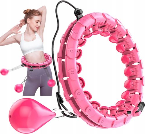 Hula obruč s utezima za mršavljenje Nela-Styl 50 cm roza