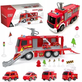   VELIKI VATROGASNI AUTOMOBIL ZA VODU S DŽEPOVIMA ZA SPREMANJE AUTA