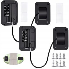   SIGURNOSNA BRAVA ZA HLADNJAK SA KOMBINACIJSKOM BRAVOM BEZ BUŠENJA, CRNA 2 KOM.